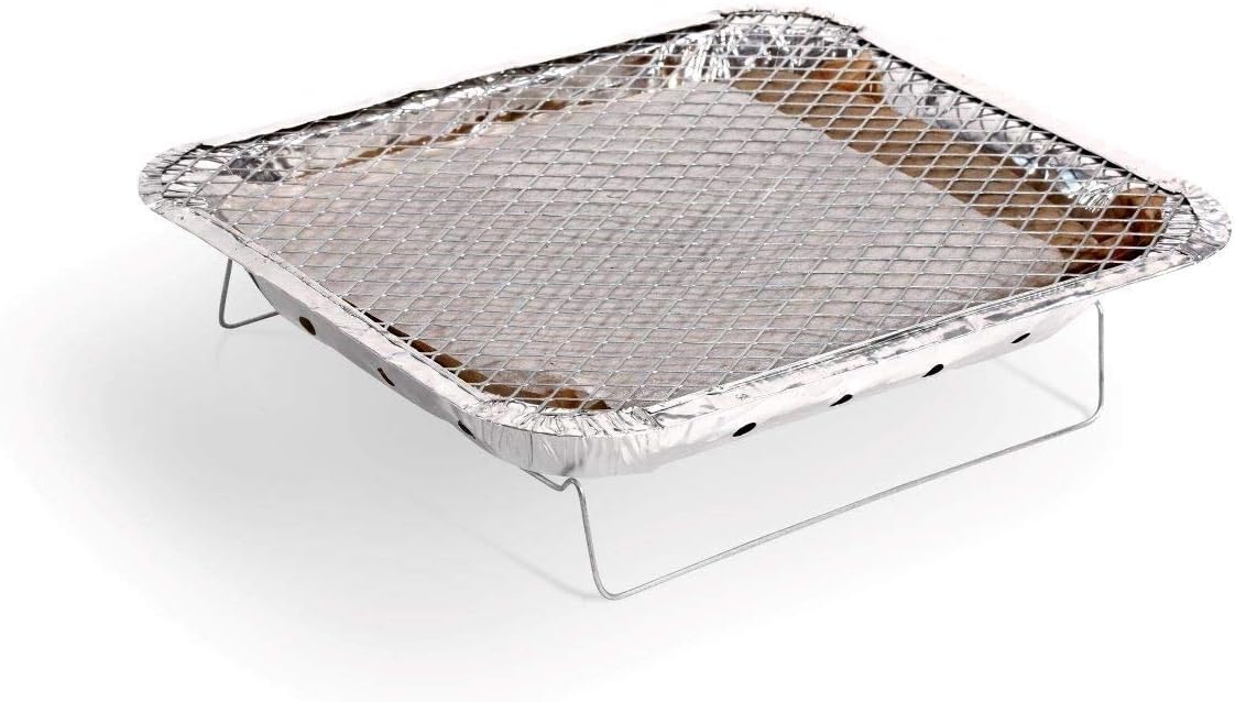 Disposable Charcoal Grill Ideal for Camping and Tailgate Parties -Pack of 2 Portable, Easy To Light, and Convenient charcoal grill Lasts 1.5 hours Grill Anytime, Anywhere